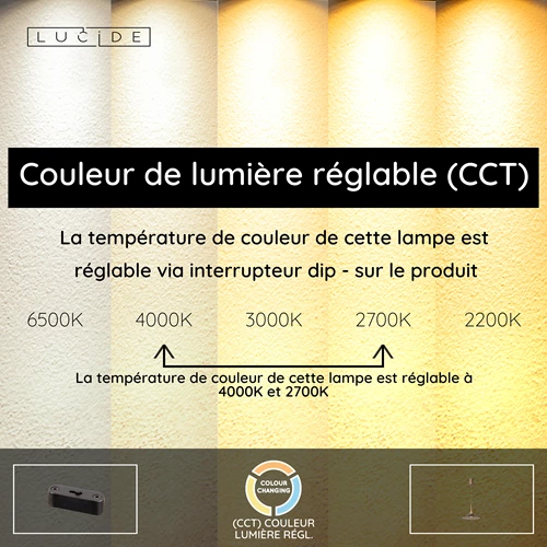 Lucide SANTIAGO - Suspension - Ø 32 cm - LED Dim. - CCT - 1x16W 2700K/4000K - Ambre | Premium - USP